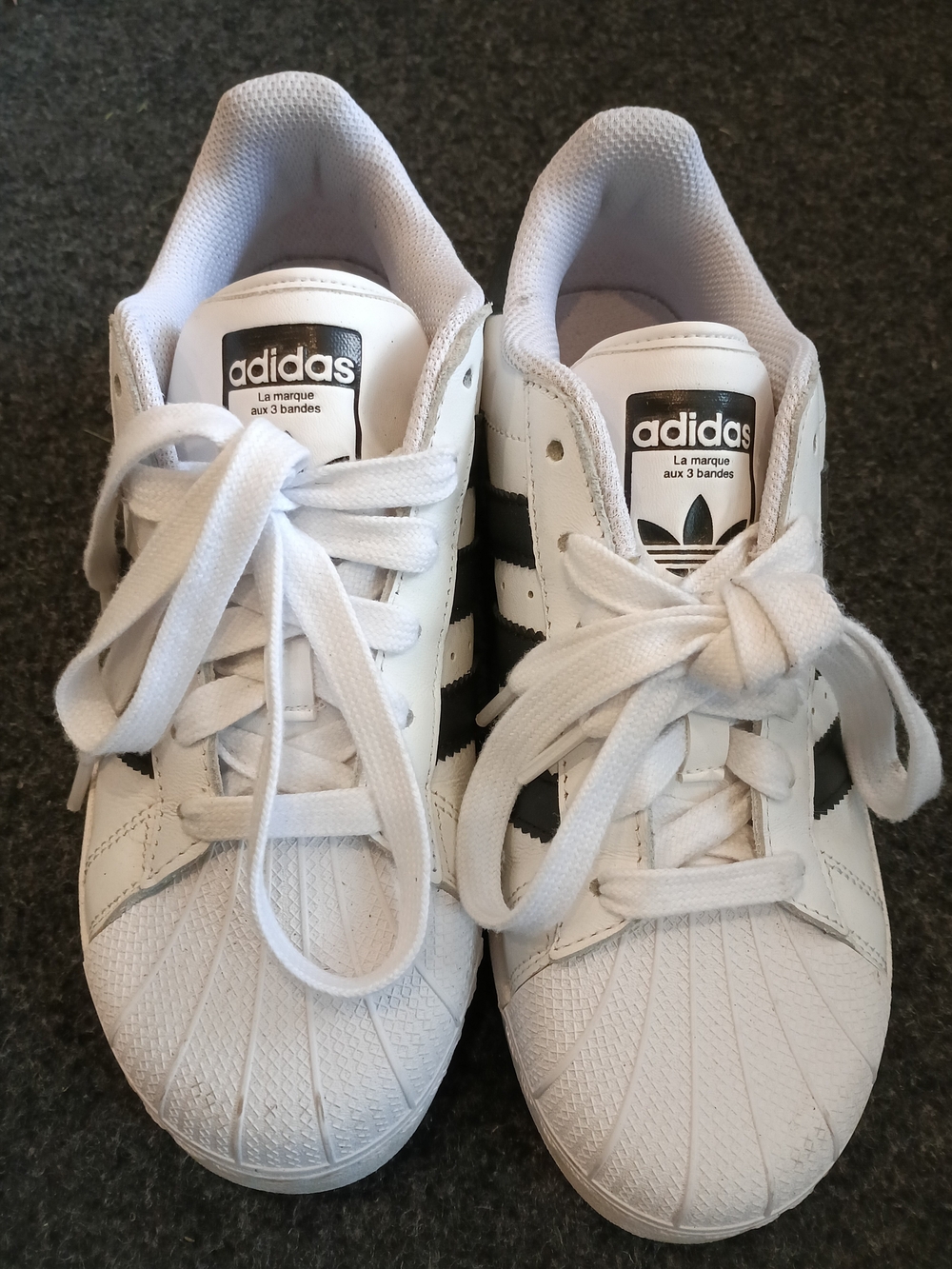 adidas Women's White & Black Classic Superstar Adidas Sneakers